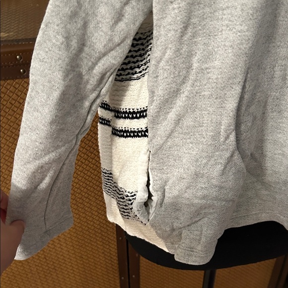 Dolan Gray and White Striped Cardigan - Picture 3 of 6